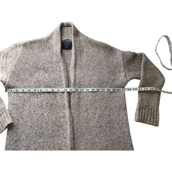 Abercrombie & Fitch mauve cotton blend knit open front cardigan- M - Picture 7 of 8